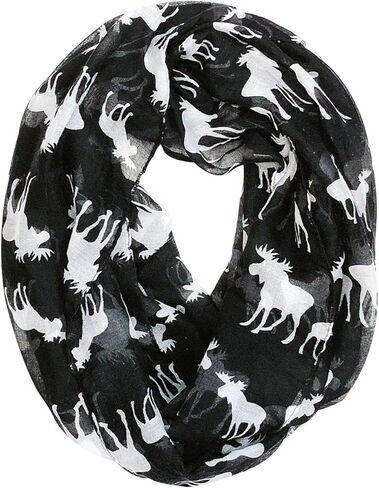 allydrew Lightweight and Airy Forest Animal Infinity Scarf in Saudi Arabia