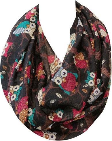 allydrew Lightweight and Airy Forest Animal Infinity Scarf in Saudi Arabia