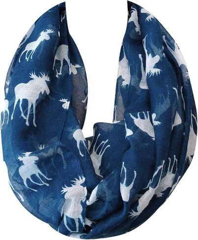 allydrew Lightweight and Airy Forest Animal Infinity Scarf in Saudi Arabia