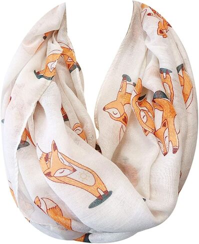 allydrew Lightweight and Airy Forest Animal Infinity Scarf in Saudi Arabia