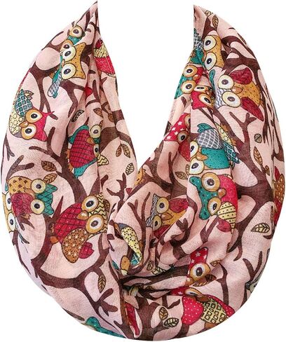 allydrew Lightweight and Airy Forest Animal Infinity Scarf in Saudi Arabia