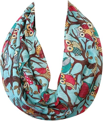 allydrew Lightweight and Airy Forest Animal Infinity Scarf in Saudi Arabia