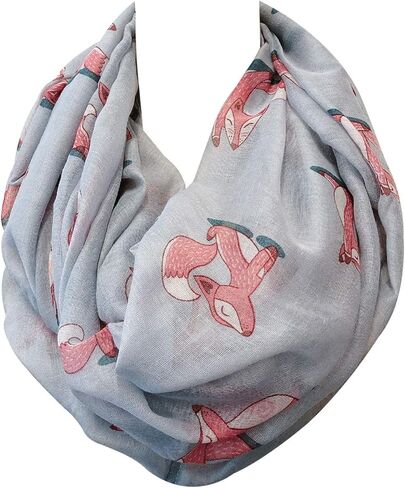 allydrew Lightweight and Airy Forest Animal Infinity Scarf in Saudi Arabia