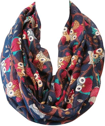 allydrew Lightweight and Airy Forest Animal Infinity Scarf in Saudi Arabia