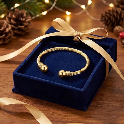 Stainless Steel Twisted Cable Wire Bracelet for Women, Adjustable Open Cuff Bangle, Vintage Designer Style Stackable Fashion Jewelry, Anniversary Birthday Gift in Saudi Arabia