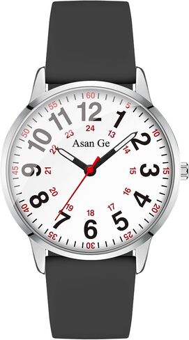 Asan Ge Watches for Women, Fashion 3ATM Waterproof Minimalist Lightweight Easy-to-Read Analog Silicone Watch Suitable for Daily Work, Leisure, Outdoors in Kuwait