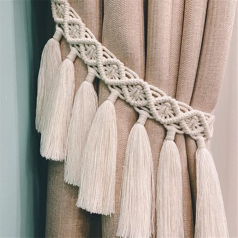 FMURY Curtain Buckle Strap Hand-Woven Bay Window Curtain Decorative Tassel Strapping Rope in Saudi Arabia