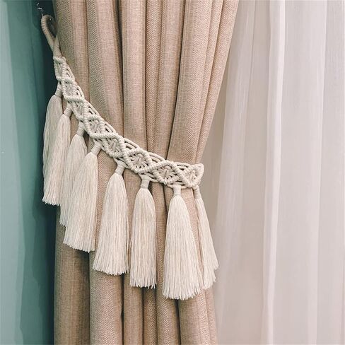 FMURY Curtain Buckle Strap Hand-Woven Bay Window Curtain Decorative Tassel Strapping Rope in Saudi Arabia