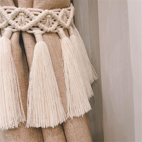FMURY Curtain Buckle Strap Hand-Woven Bay Window Curtain Decorative Tassel Strapping Rope in Saudi Arabia