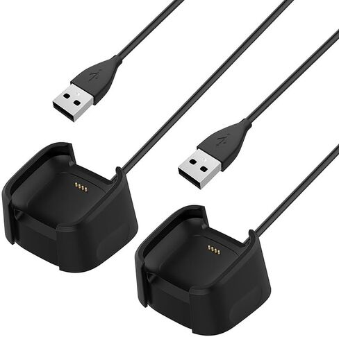 شاحن USB بطول 3.3 قدم متوافق مع قاعدة شحن Fitbit Versa 2 ومضاد للانزلاق واستبدال كبل شحن الساعة الذكية (ليس لـ Versa/Versa Lite) in Saudi Arabia