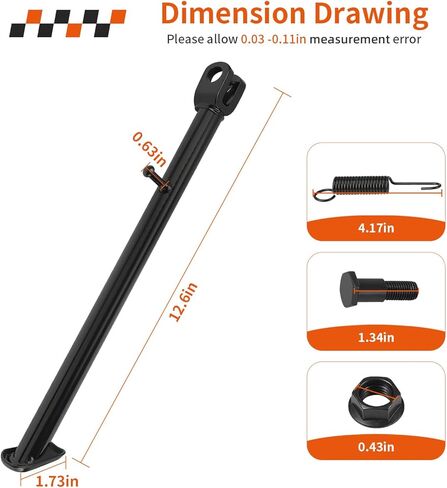 Side Kick Stand Assembly W/Spring Bolt For Honda CRF100F 2004-2013 XR100R 1985-2003 50530-KSJ-670 in Saudi Arabia