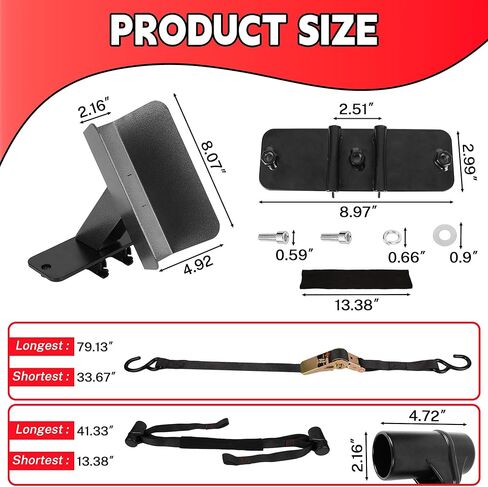 طقم حزام ربط للدراجة النارية، لنقل الدراجات النارية، المقود الأمامي وربط العجلة لأسفل بقوة 1500 رطل مع أشرطة السقاطة in Kuwait