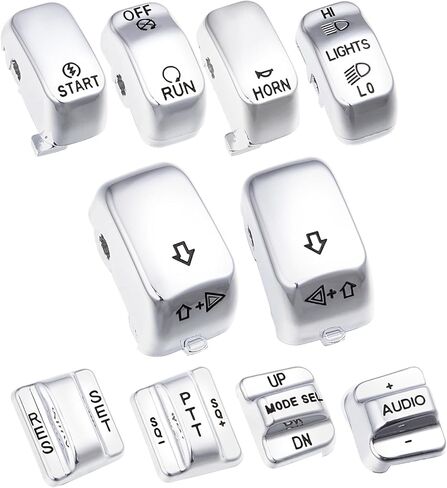Hand Control Switch Housing Caps Fit for Harley Davidson Street Electra Glide (Black) in Saudi Arabia