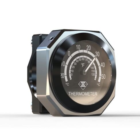 Waterproof Luminous Alloy Tempeure Gauge, 7/8" Motorcycle Handlebar Thermometer Gauge, Compatible with Yamaha in Saudi Arabia
