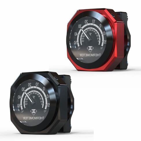 Waterproof Luminous Alloy Tempeure Gauge, 7/8" Motorcycle Handlebar Thermometer Gauge, Compatible with Yamaha in Saudi Arabia