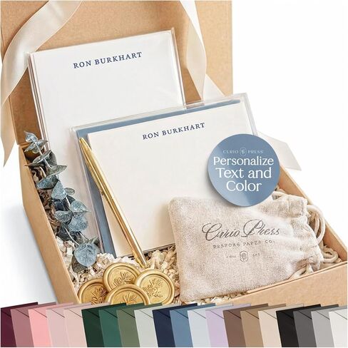 Personalized Stationery for Women & Men - A2 Army Flat Thank You Cards with Custom Notecards, Personalized Note Cards with Envelopes and Name, Custom Stationery - Military Officer Flat in Saudi Arabia