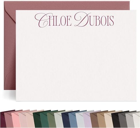 Personalized Stationery for Women & Men - A2 Army Flat Thank You Cards with Custom Notecards, Personalized Note Cards with Envelopes and Name, Custom Stationery - Military Officer Flat in Saudi Arabia