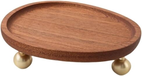 Wooden Jewelry Display Tray, Valentines Day Gifts Presentation Tray, Organizer for Rings, Necklaces, Earrings, Catchall Holder, Trinket Dish, Key Tray (Oval) in Saudi Arabia