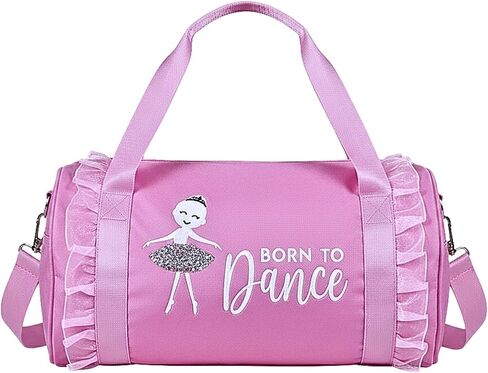 حقائب الرقص من بينك برينسس بايل للفتيات الصغيرات من الباليرينا للأطفال الصغار مع جيب مزدوج الطبقات وحزام قابل للتعديل لأحذية Tutu in Kuwait