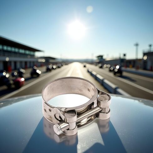 Exhaust Clamp Stainless Steel Exhaust Band Clamp Replacement for Motorcycle Water Hose Car Automotive Replacement Exhaust Clamps (48-51mm) in Kuwait