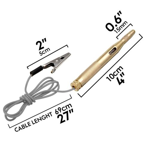 قلم اختبار دائرة السيارات 12 فولت - ضوء اختبار الجهد LED مع مشبك للسيارة والدراجات النارية والقارب والمقطورة in Kuwait