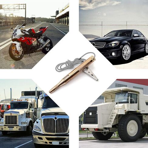 قلم اختبار دائرة السيارات 12 فولت - ضوء اختبار الجهد LED مع مشبك للسيارة والدراجات النارية والقارب والمقطورة in Kuwait