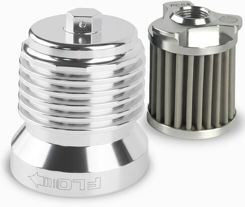 PC Racing FLO Reusable Spin-On Oil Filter PCS4C – Polished Aluminum Fins, High-Flow Filter for Harley Touring, Street Glide, Road Glide, Road King, Bagger, Twin Cam & Milwaukee-Eight Engines in Kuwait