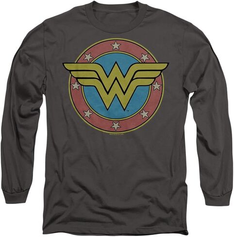 Popfunk Classic Wonder Woman Vintage Logo Longsleeve T Shirt & Stickers in Saudi Arabia