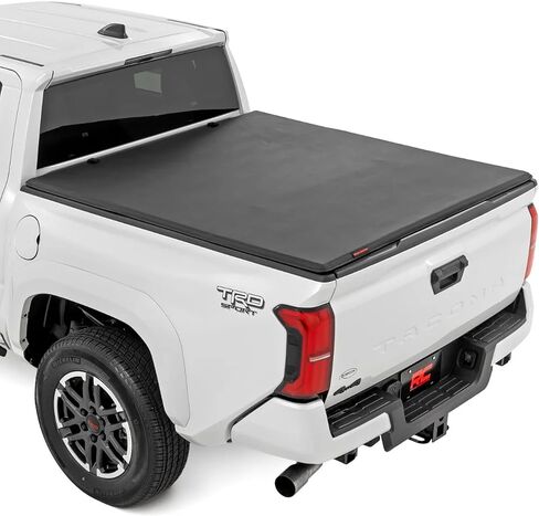 Rough Country Soft Tri-Fold Tonneau Cover for Toyota Tacoma (2024-2026) - Fits Double Cab w/5' Bed, Weather-Resistant Truck Bed Cover in Saudi Arabia