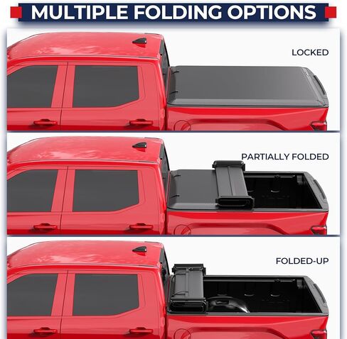 MOSTPLUS 6FT Quad Fold Soft Truck Bed Tonneau Cover On Top Compatible for 2016-2025 2026 Toyota Tacoma 4 Folding Bed Cover 72Inch in Saudi Arabia