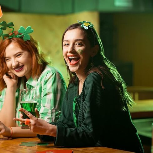 Totelux عيد القديس باتريك عقال البرسيم الأخضر الشعر الفرقة بريق شامروك اكسسوارات الشعر للنساء الفتيات الأيرلندية احتفالي زي اكسسوارات الديكور موكب لوازم الحفلات in Kuwait