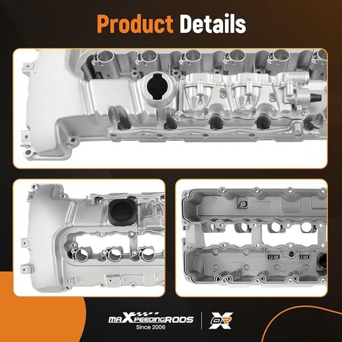 maXpeedingrods N54 Aluminum Engine Valve Cover 11127565284 for BMW 135i 335i 335is 335xi 335i xDrive 535i 535xi 535i xDrive 740i 740Li X6 Z4 L6 3.0L 11127565286 in Saudi Arabia
