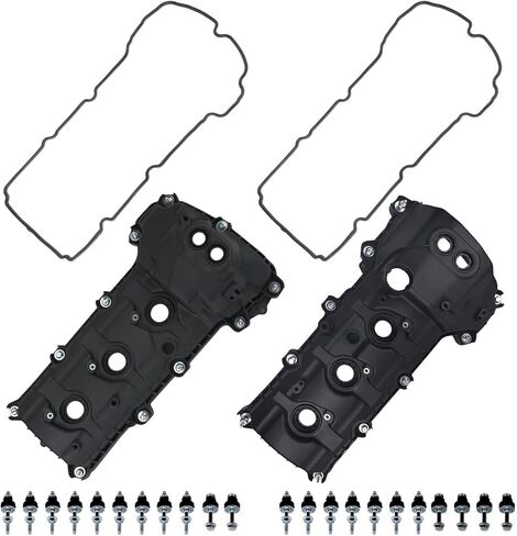 Valve Cover Set Compatible with Ford Explorer Edge F-150 Flex Mustang Taurus Transit Lincoln MKS MKT MKX MKZ Nautilus 3.5L 3.7L 2011-2020 Replace BR3E-6K271-GC BR3Z-6582-U in Saudi Arabia