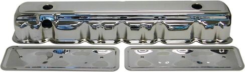 Steel Valve Cover & Side Plates Kit – Fits 1962–1974 Chevy 194‑230‑250‑292 Inline 6 (2‑Hole Valve Cover) – Chrome Finish in Saudi Arabia