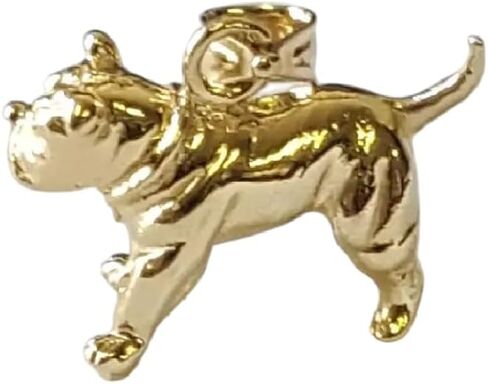 14k Yellow Gold BULLDOG 3D Solid Pendant/Charm, Made in USA in Saudi Arabia