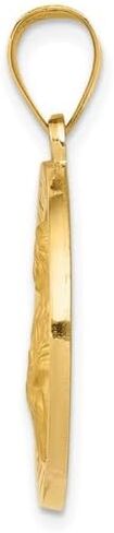 The Men's Jewelry Store (for HER) 14k Yellow Gold Satin St. Agatha Round Medal Pendant (19X19MM) in Saudi Arabia