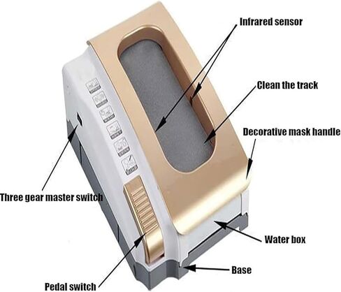 Electric Shoe Shine Polisher, Shoe Polisher Machine, Intelligent Induction, 5 Seconds Quick Cleaning, Charging & Plug-in Dual-Purpose Power Supply,for Family Hotel Bank Commercial in Saudi Arabia