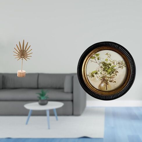 Nordic Abstract Metal Leaf Sculpture Figurine and European Antique Embossed Resin Ornate Wall Hanging Picture Frame for Creative Retro Home Decor in Saudi Arabia