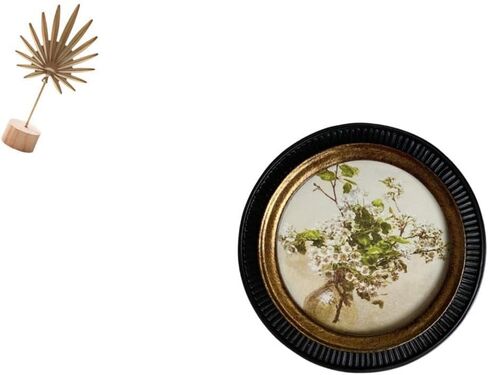Nordic Abstract Metal Leaf Sculpture Figurine and European Antique Embossed Resin Ornate Wall Hanging Picture Frame for Creative Retro Home Decor in Saudi Arabia