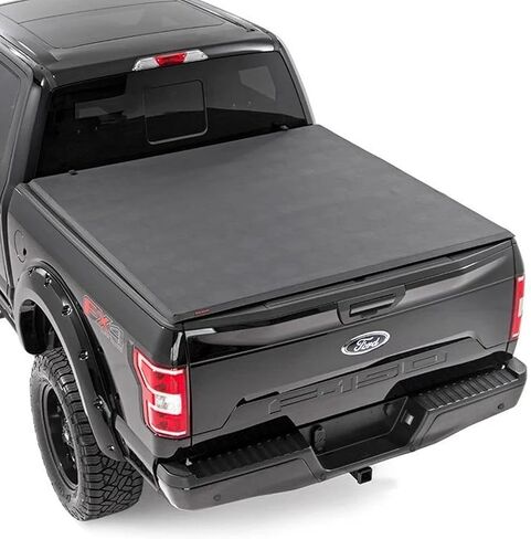غطاء تونيو ناعم ثلاثي الطي لسيارة Ford F-150 (2015-2020) - غطاء سرير شاحنة مقاوم للطقس، ملحقات F150 in Kuwait