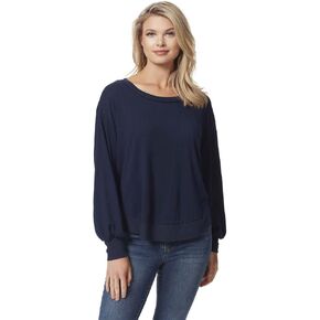 Jessica Simpson Womens Ribbed Crew Neck Pullover Top in Saudi Arabia
