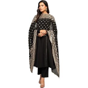 FIORRA Women Crepe A-Line Kurta With Pant And Dupatta