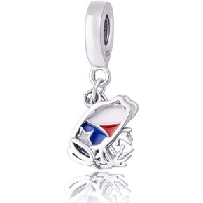 Puerto Rico Map Flag Charm, Frog Pendant Charm,Animal Enamel Charm 925 Sterling Silver Fit European Bracelet&Necklace