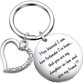 De&ai Daughter in law gift stepdaughter gift adopted daughter gift adoption keychain for Daughter in law thank you gift birthday keychain for Daughter-in-law jewelry