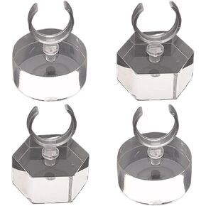 MIAO YUAN 4 PCS Ring Display Stands Ring Holder for Ring Display and Placement, Transparent Acrylic Jewelry Ring Display Storage Rack, Display Stand for Jewelry Ring Single Ring Wedding Ring in Kuwait