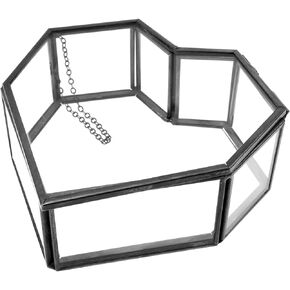 LIFKOME 1pc Box Heart Jewelry Box Jewel Case Earrings Case Storage Holder Jewelry Display Case