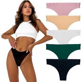 COLIBRI Seamless Underwear for Women – Pack of 5 Stretch Cheeky panties Soft, Breathable No Show underwear