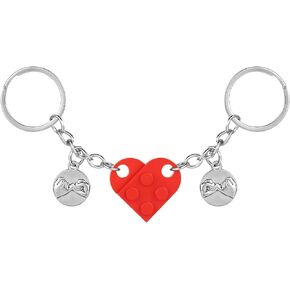 Heart Brick Key Chain for Lego, Detachable Heart Keyring for Him Her Matching Couple Keychain Gift for Boyfriend Girlfriend in Kuwait