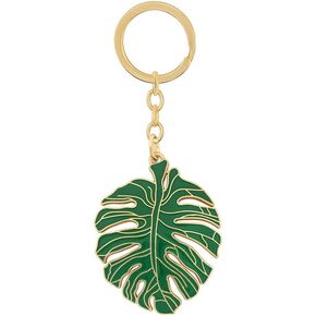 Fuqimanman2020 Monstera Plant Keychains Cute Tropical Plant Leaf Enamel Keychain Plant Lover Gifts Car Keys Bag Charm