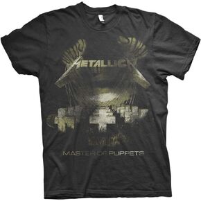 Metallica Men's Master of Puppets Distressed Slim Fit T-Shirt Black
